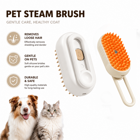 Groomly™ - Pet Steam Brush